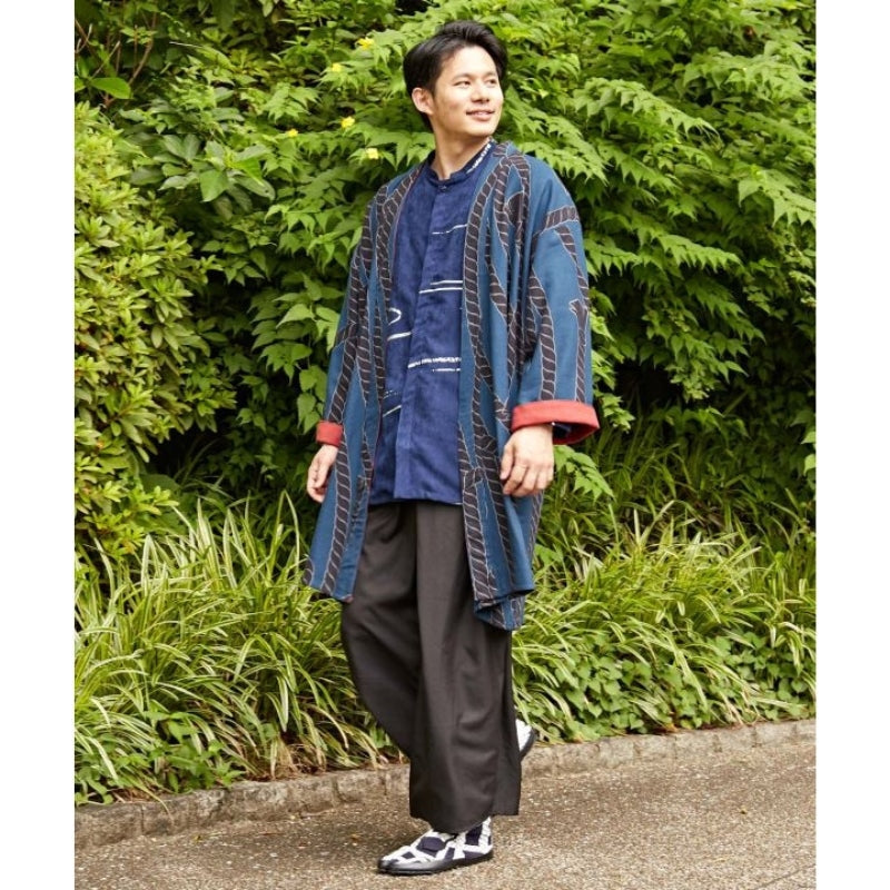 Blau Kimono Jacke