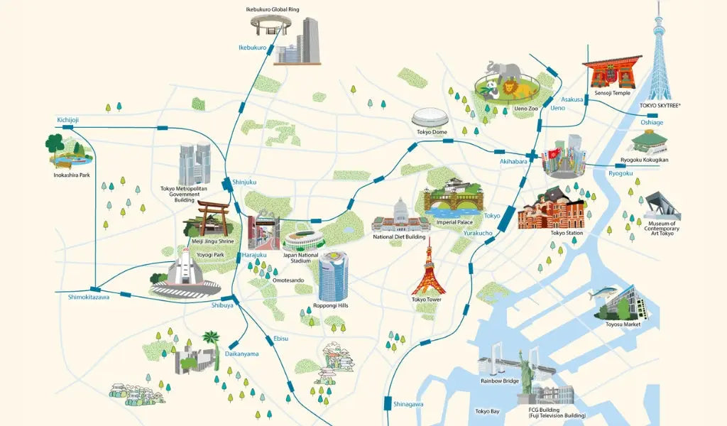 Stadtkarte Tokio