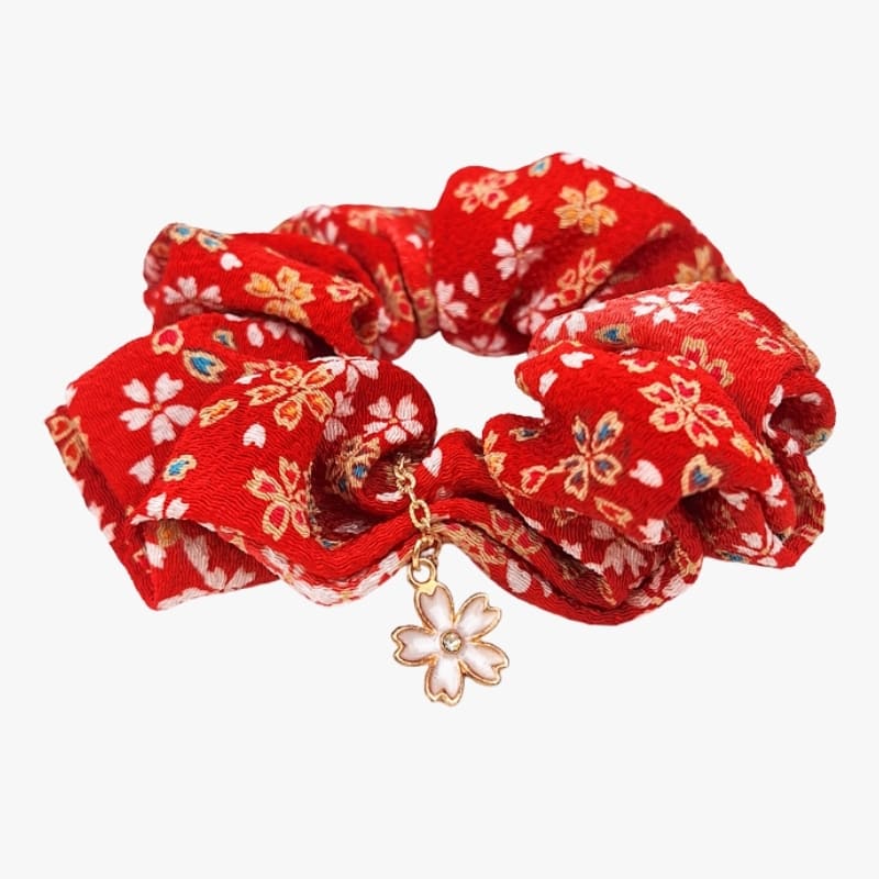Chouchou Japanischer Scrunchie Rot