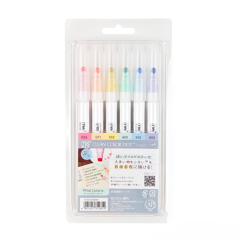 Dot Mild Textmarker - 6er-Set