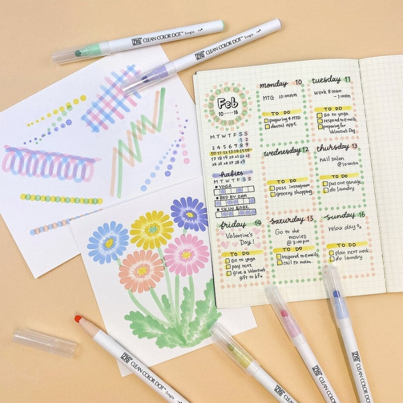 Dot Mild Textmarker - 6er-Set