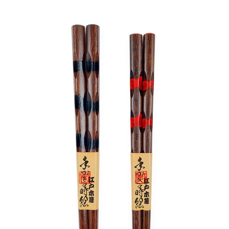 Duo Japanische Essstäbchen - Holz
