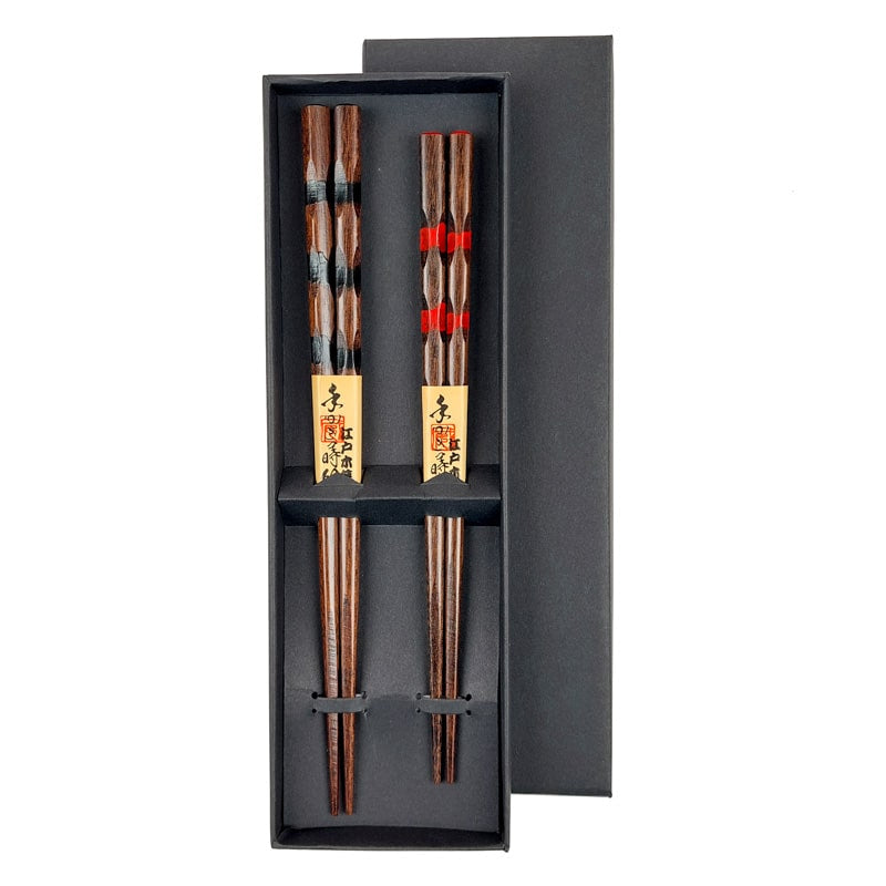 Duo Japanische Essstäbchen - Holz