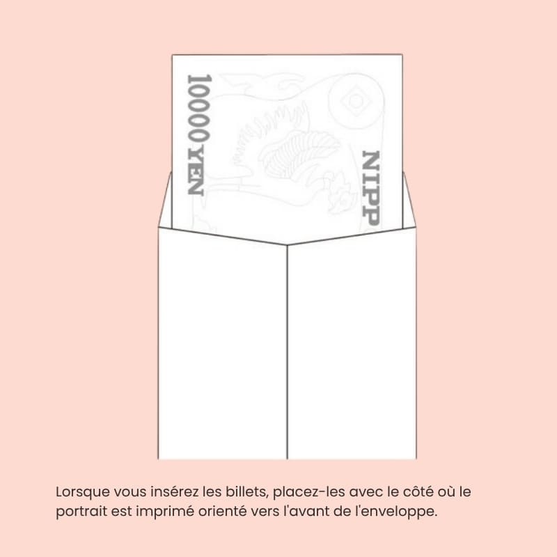 Japanischer Briefumschlag Shugi-bukuro Rot und Gold