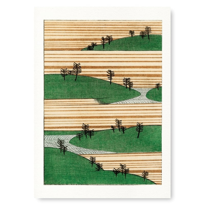 Japanischer Druck Watanabe Seitei - Landschaft - A3