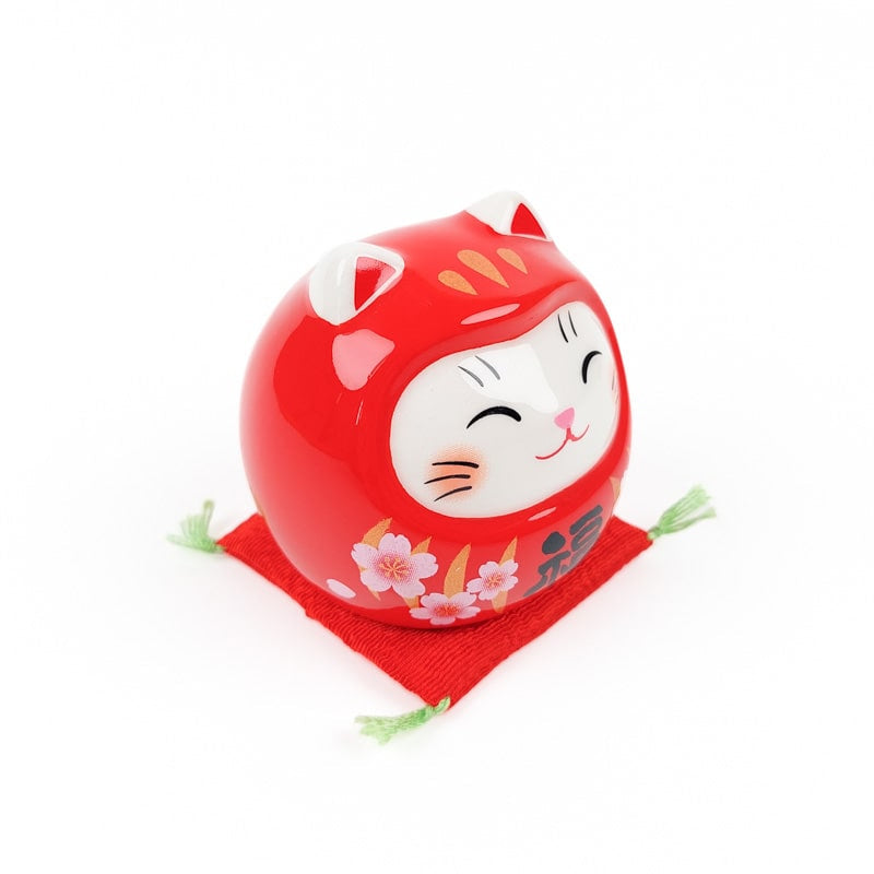 Neko Daruma Figurine