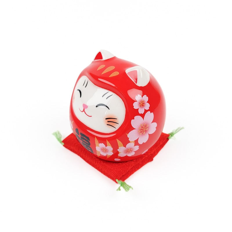 Neko Daruma Figurine