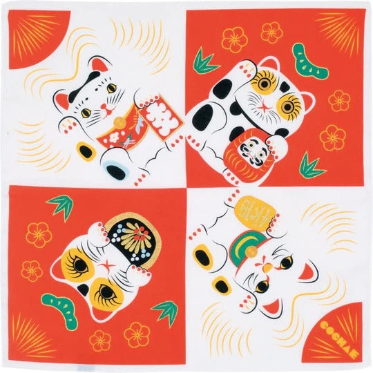 Furoshiki Maneki Neko Katze - 48x48 cm