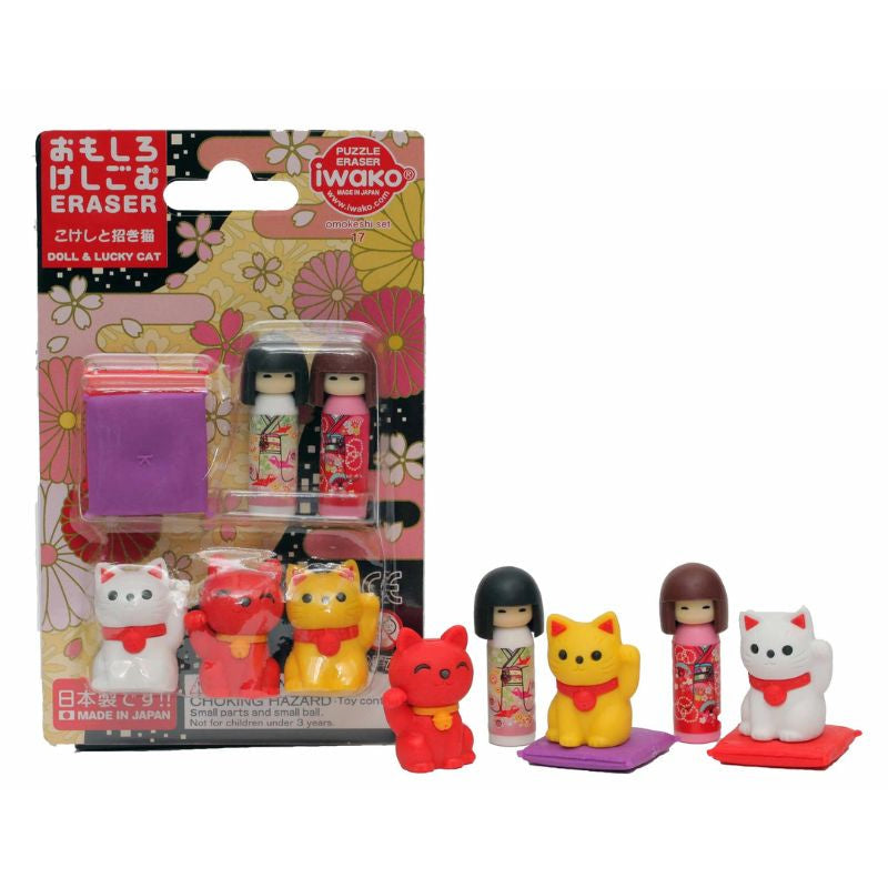 Japanischer Radiergummi Iwako Maneki Kokeshi