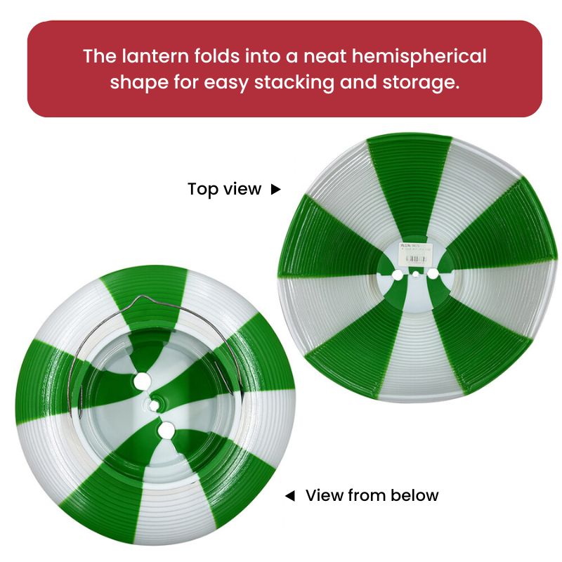 Japanische Laterne Chochin Grün-Weiß