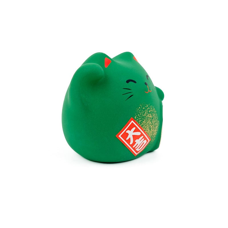 Grüne Maneki Neko Glückskatze