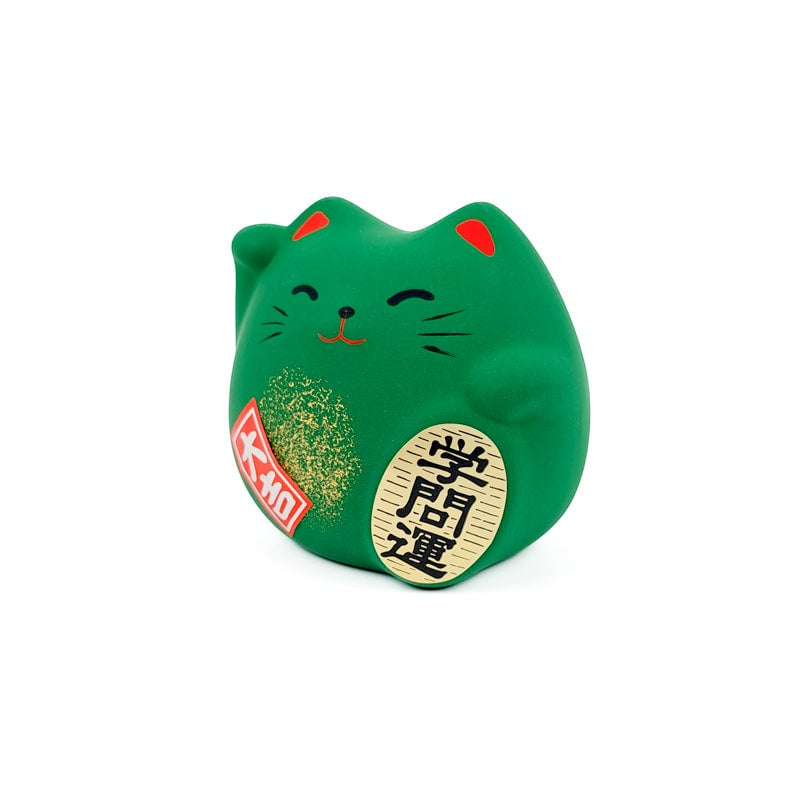 Grüne Maneki Neko Glückskatze