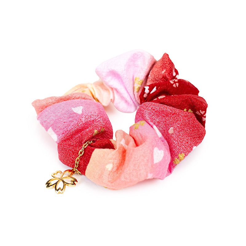 Haargummi Scrunchie Japanischer Stoff Rosa