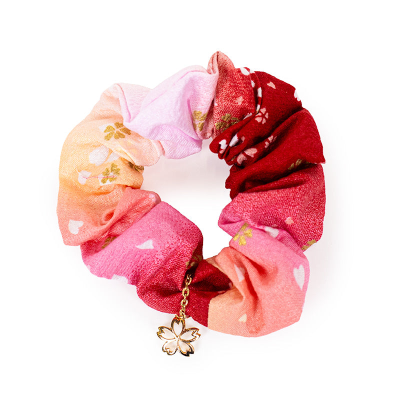 Haargummi Scrunchie Japanischer Stoff Rosa