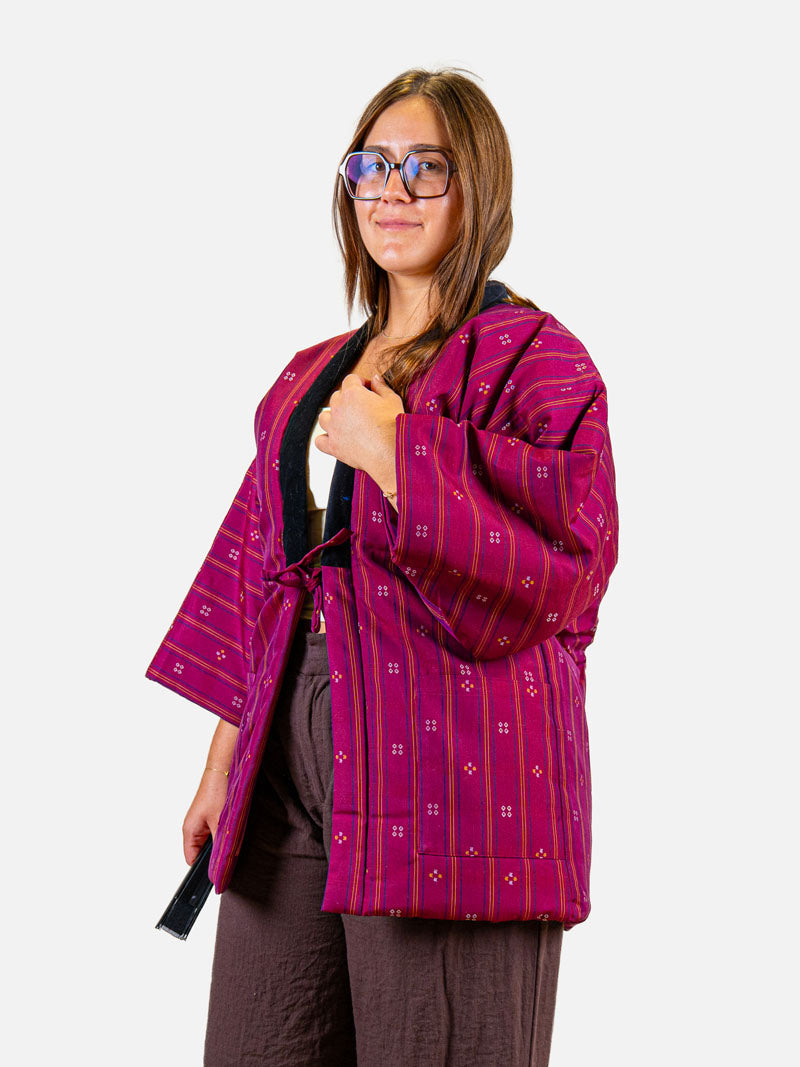 Hanten-Jacke Damen – Rosa Shima ni Hishi