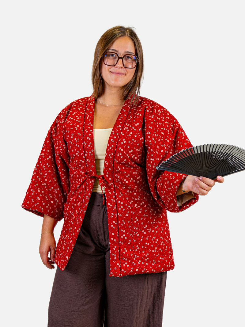 Hanten-Jacke Damen – Rote Sakura