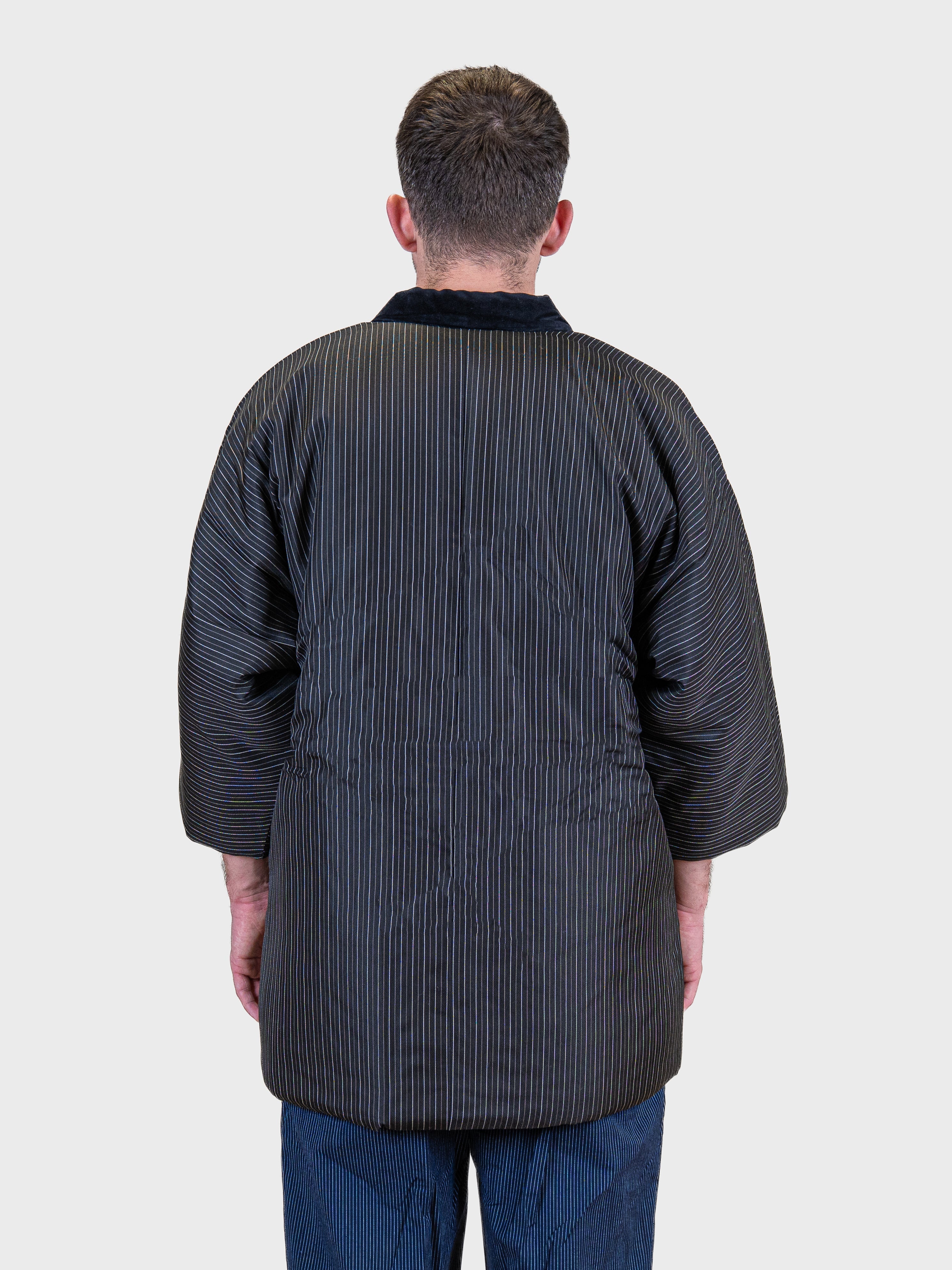Hanten-Jacke Herren – Schwarze Tatejima-Streifen