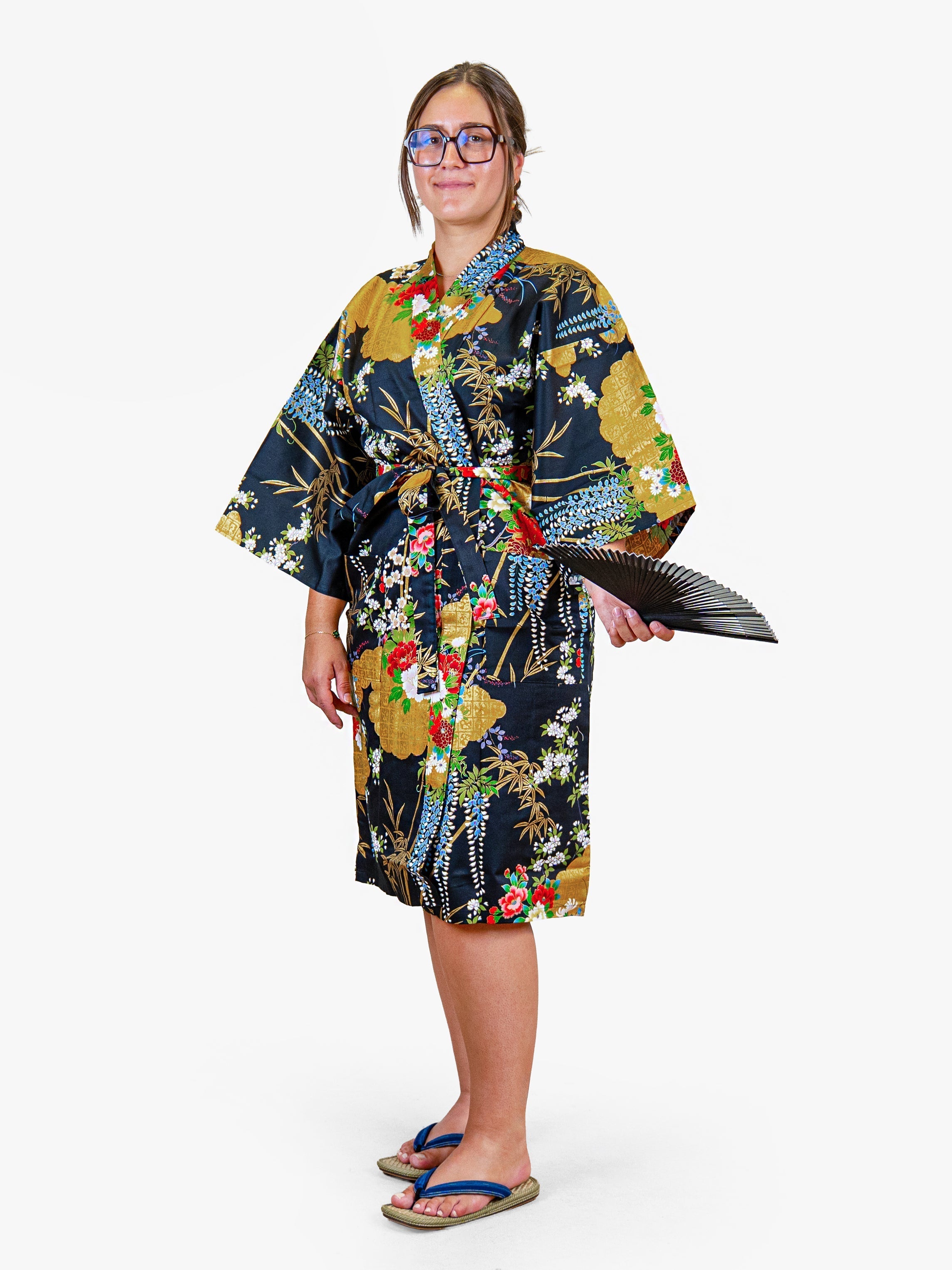 Happi-Kimono Damen – Goldene Botan