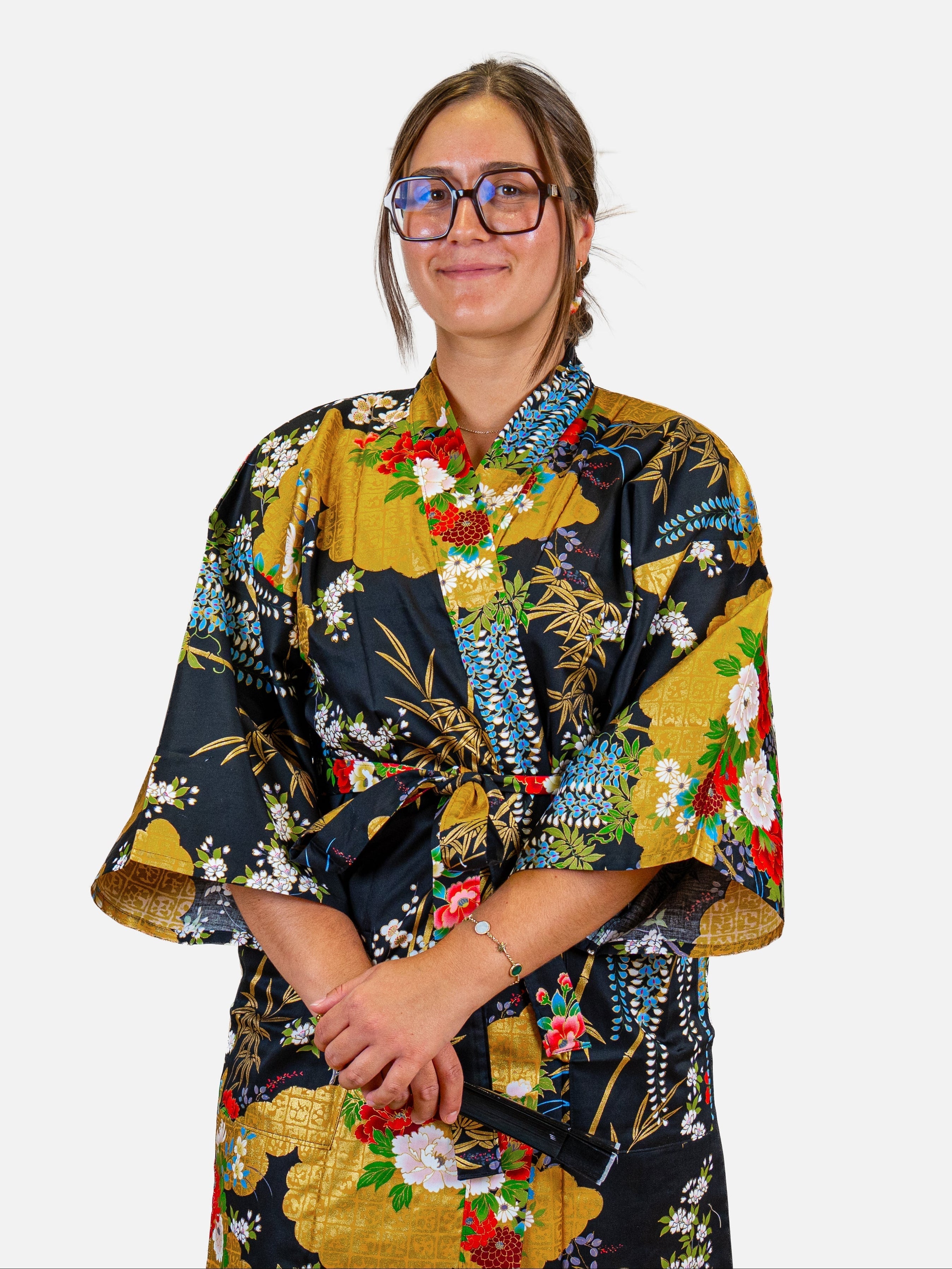 Happi-Kimono Damen – Goldene Botan