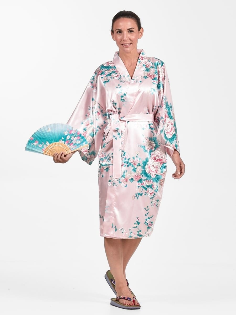 Happi Kimono Damen – Pfingstrose & Iris Einheitsgröße