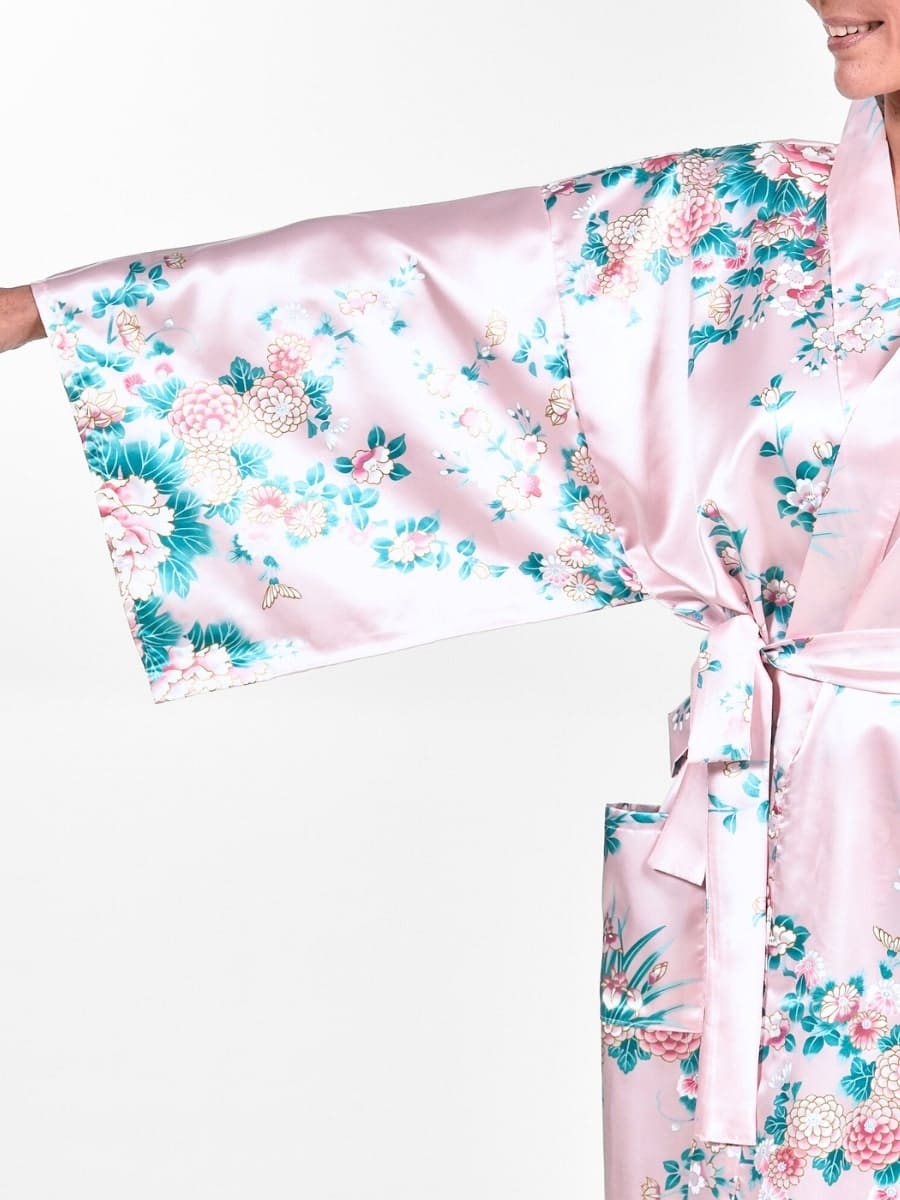 Happi Kimono Damen – Pfingstrose & Iris Einheitsgröße