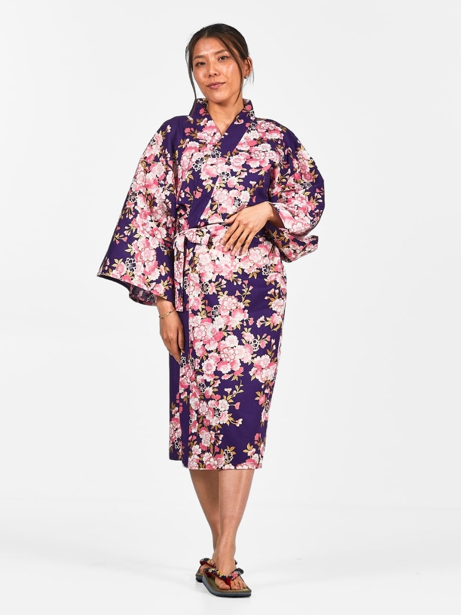Happi Kimono Damen - Sakura-Blume Einheitsgröße