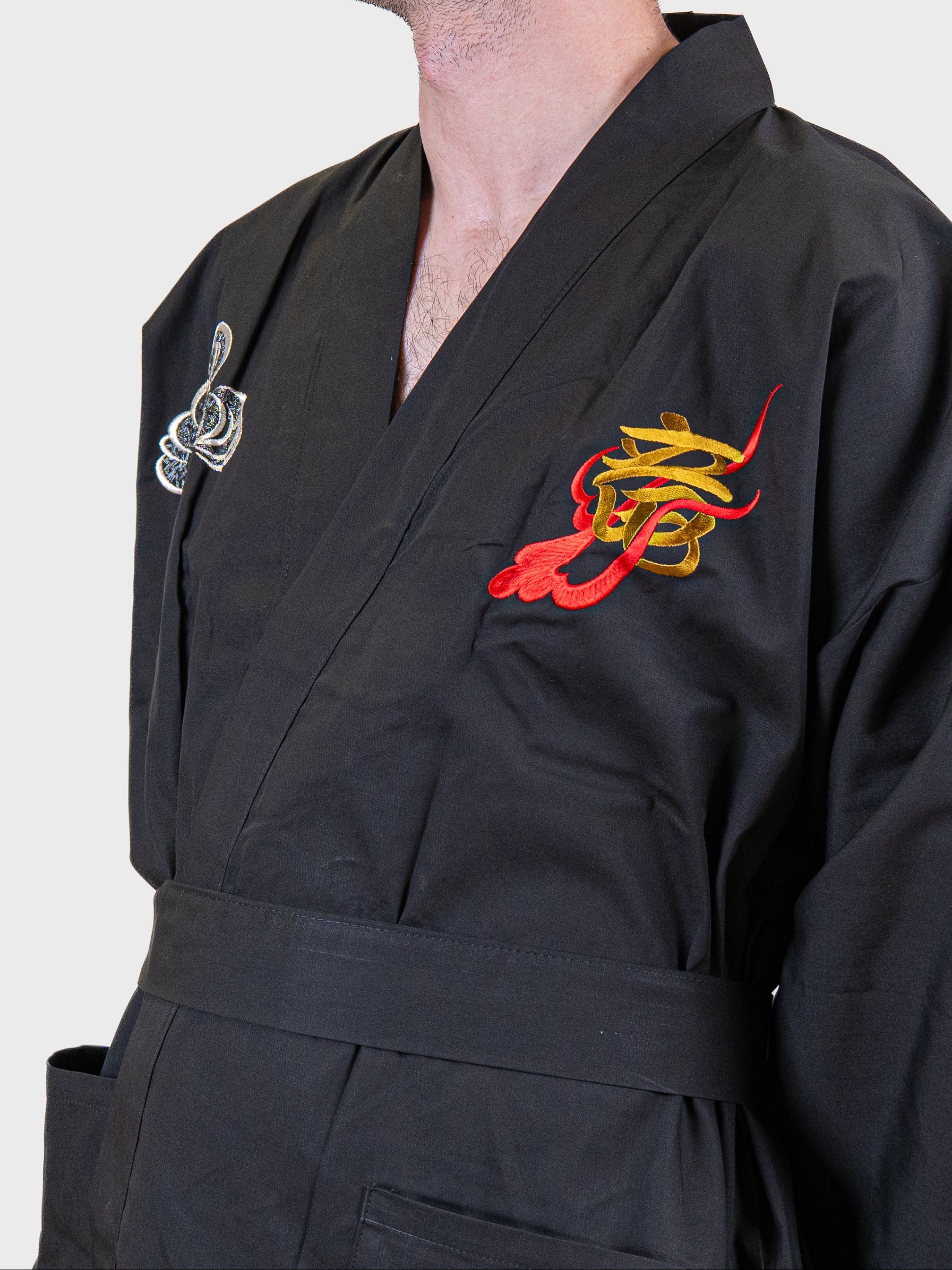 Happi-Kimono Herren Oversize – Drachenstickerei