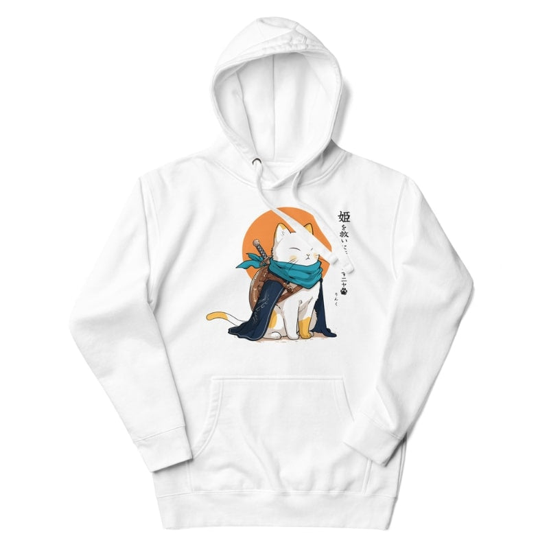 Japan Hoodie - Legendäre Katze S / Weiß