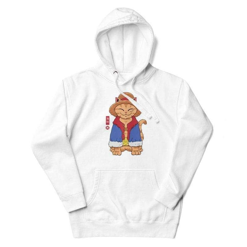 Japan Hoodie - Neko Matrose S / Weiß