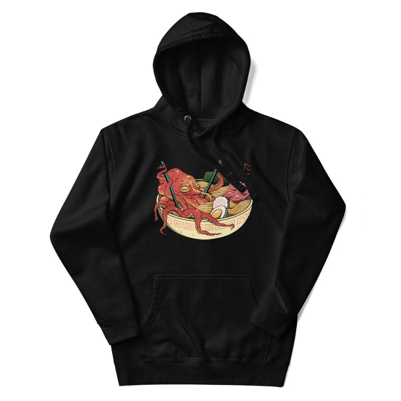 Japan Hoodie - Oktopus Ramen S / Schwarz