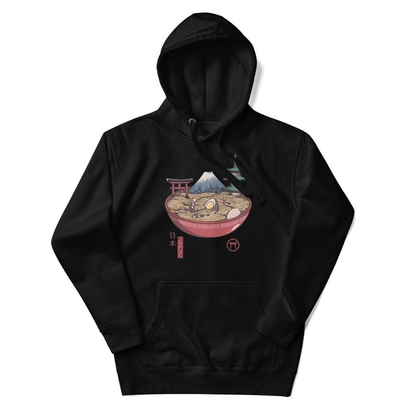 Japan Hoodie - Ramen Leben S / Schwarz