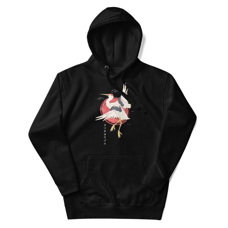 Japan Hoodie - Tanchou S / Schwarz