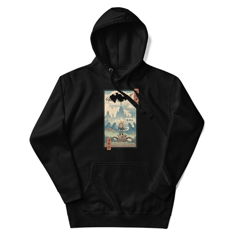 Japan Hoodie - Ukiyo-e Die Legende S / Schwarz