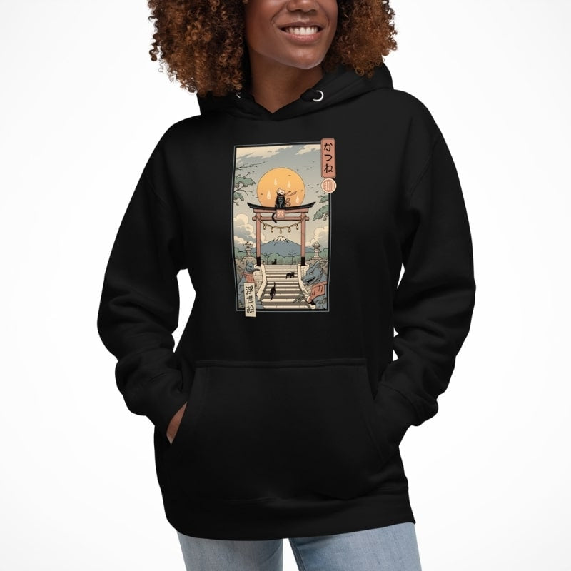 Japan Hoodie - Ukiyo-e Neko Inari