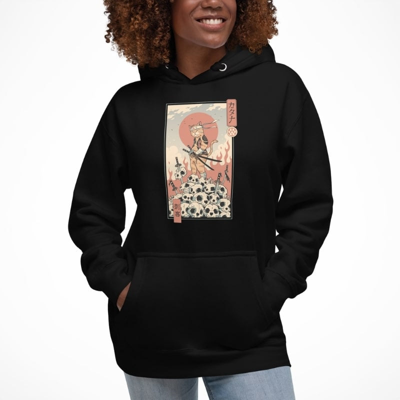 Japan Hoodie - Ukiyo-e Neko Mörder