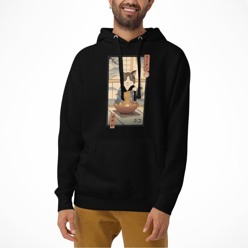 Japan Hoodie - Ukiyo-e Neko Ramen