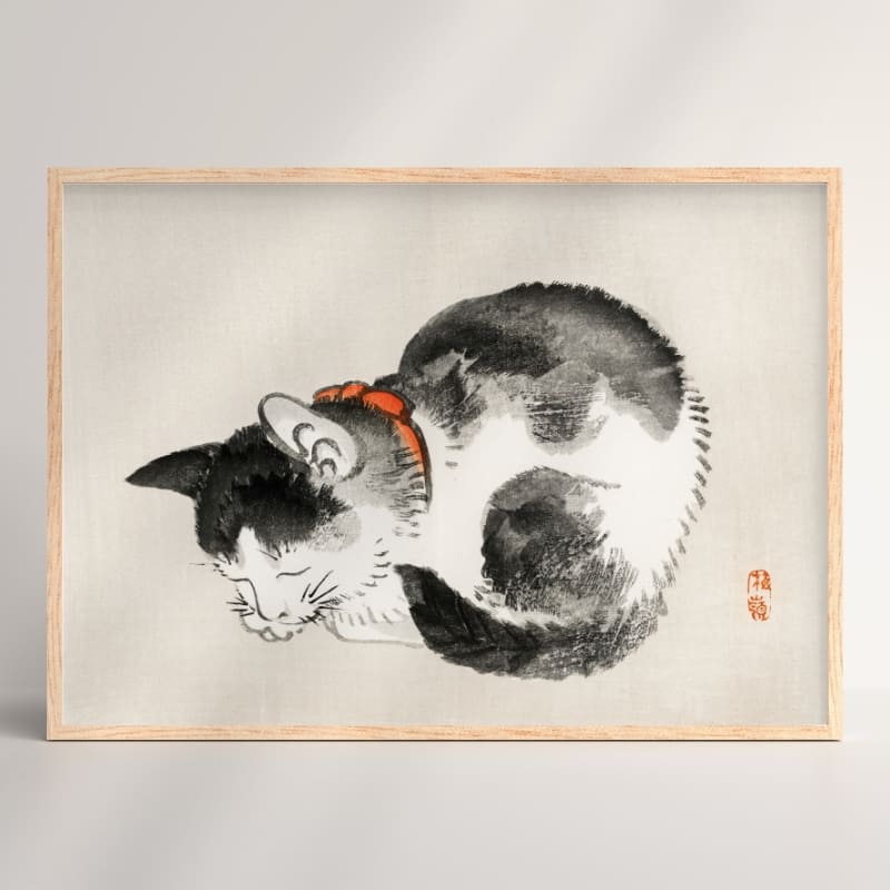 Japan Kunstdruck Katze A3
