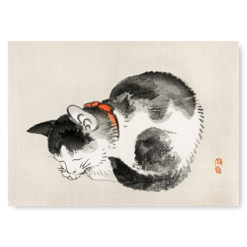 Japan Kunstdruck Katze A3