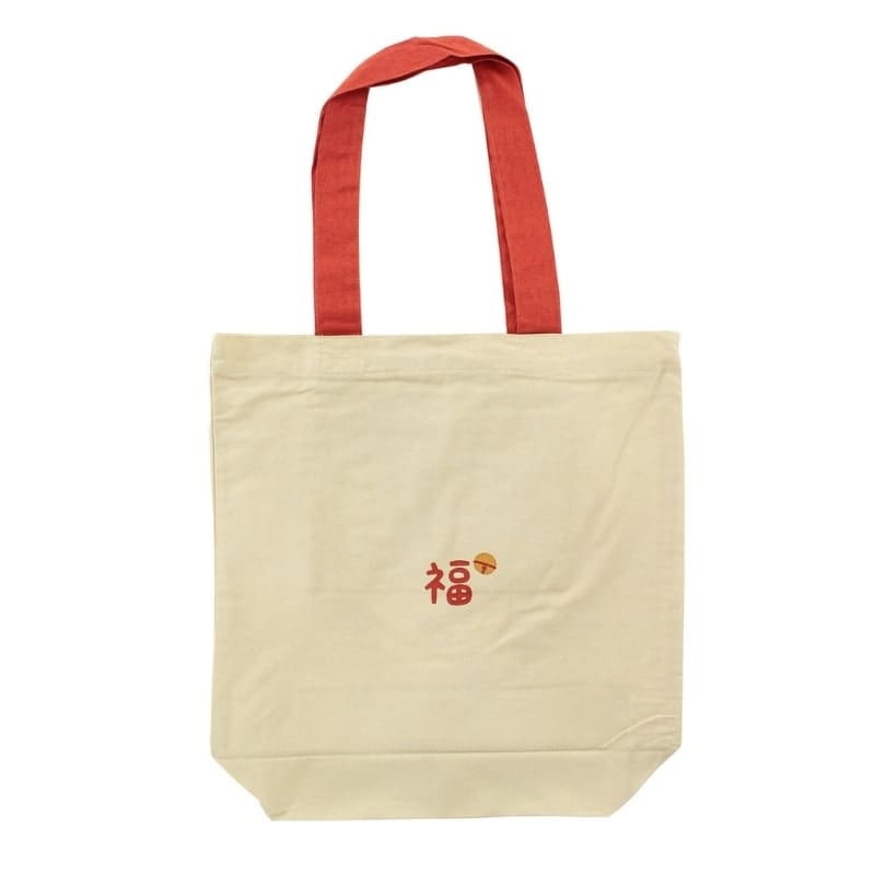 Japan Tote Bag - Beige Fuku Maneki Neko