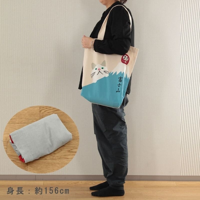 Japan Tote Bag - Fuji Neko Daruma