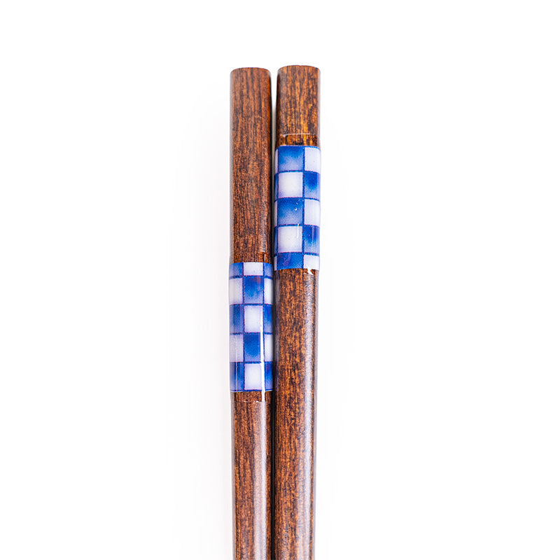 Japanische Essstäbchen Ichimatsu Indigo