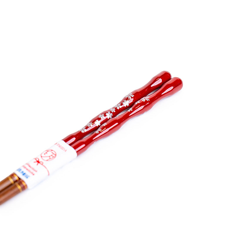 Japanische Essstäbchen in gewellter Form Sakura-Rot