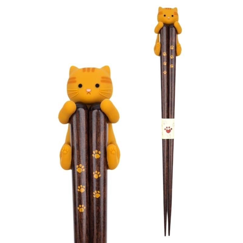 Japanische Essstäbchen Kawaii - Rote Katze