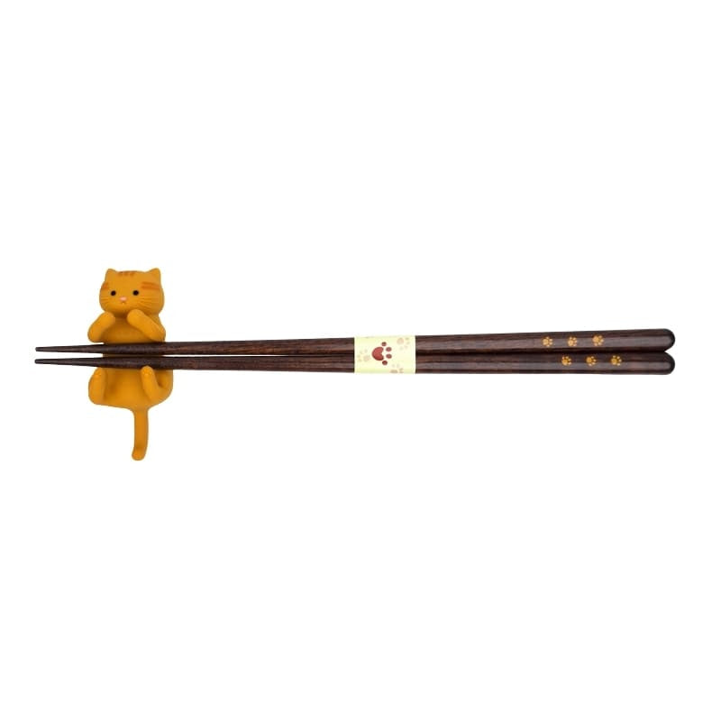 Japanische Essstäbchen Kawaii - Rote Katze