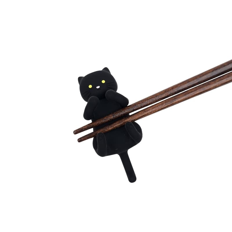 Japanische Essstäbchen Kawaii - Schwarze Katze