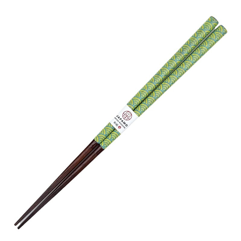Japanische Essstäbchen Seigaiha - Grün