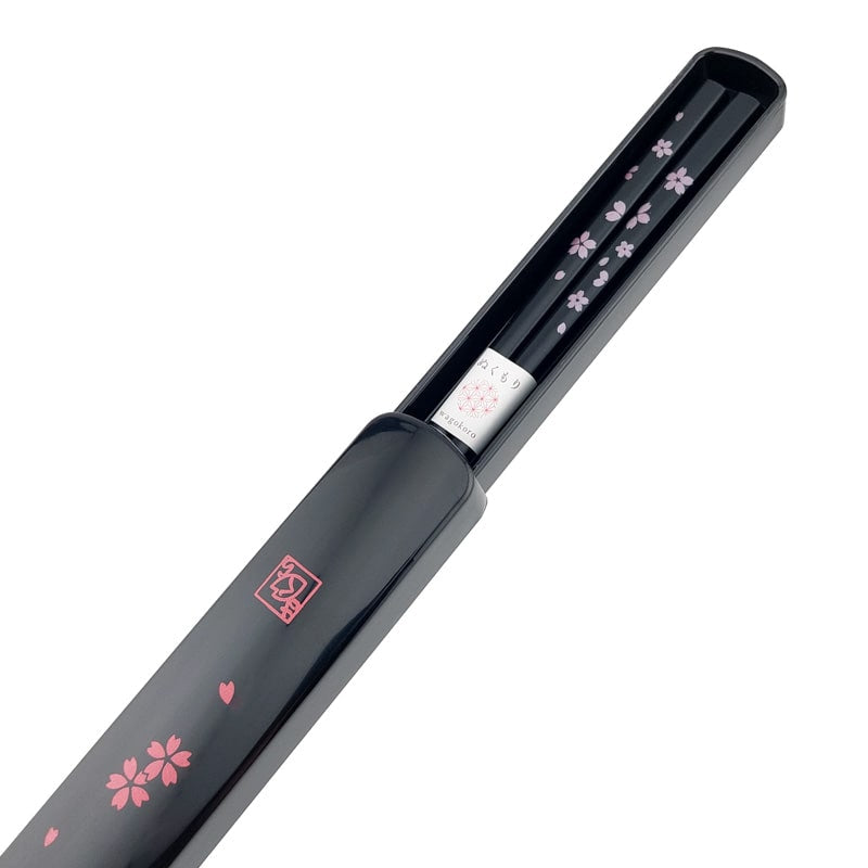 Japanische Essstäbchen Und Transportbox Sakura
