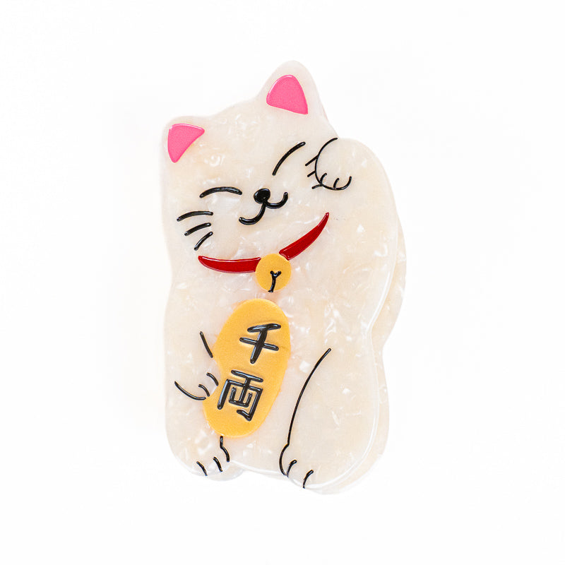 Japanische Haarklammer Maneki-Neko