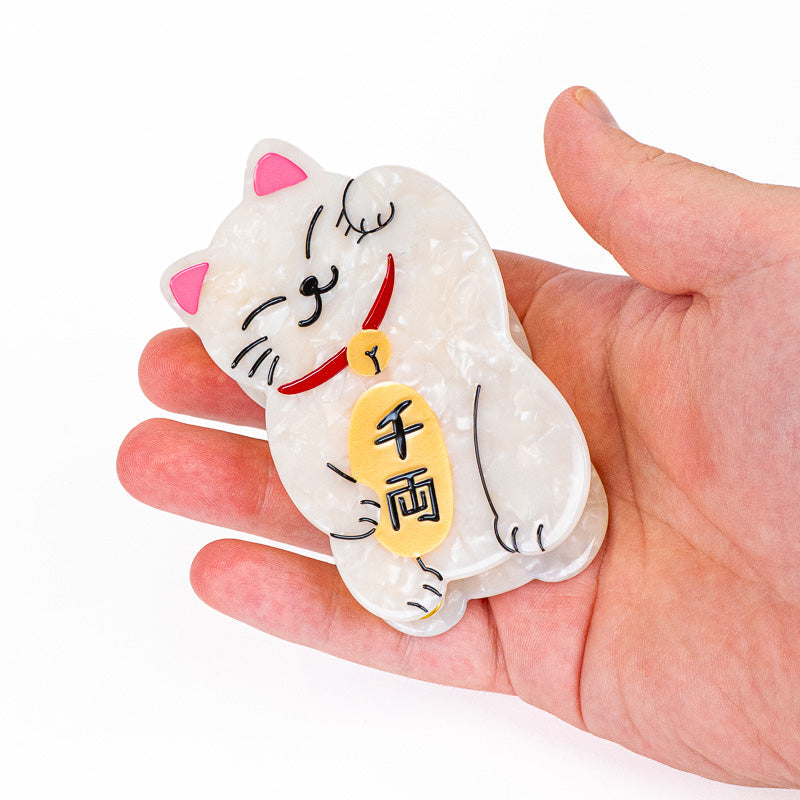 Japanische Haarklammer Maneki-Neko