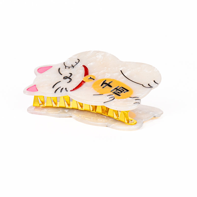 Japanische Haarklammer Maneki-Neko